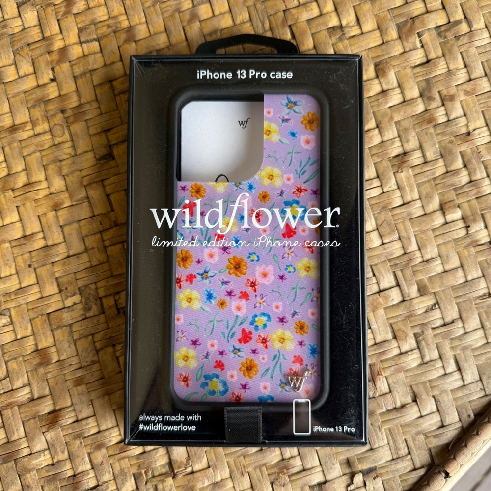 Wildflower iPhone 13 Pro Case Purple Floral Limited Edition Protective Cover NEW